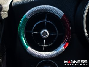 Alfa Romeo Stelvio Interior Air Vent Cover Trim Kit - Carbon Fiber - Front Only - set of 2 - Italian Theme - Feroce Carbon Alfa Romeo Stelvio Interior Air Vent Cover Trim Kit - Carbon Fiber - Front Only - set of 2 - Italian Theme - Feroce Carbon